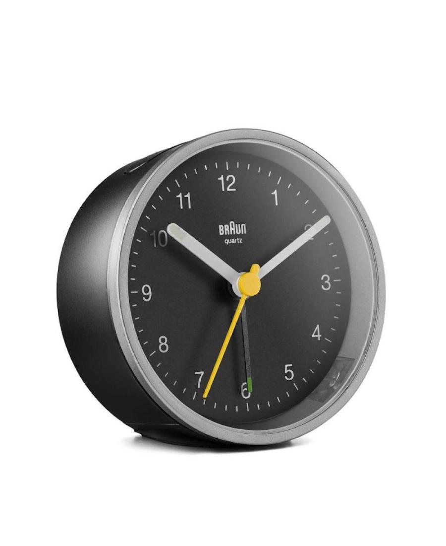Braun BC12SB Quartz Alarm Clock Steel color Plastic Black