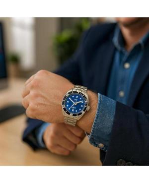 Men Classic Japan Quartz Analog Watch Q&Q Q08C-001PY Blue Dial 42mm image 1