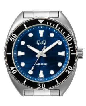 Men Classic Japan Quartz Analog Watch Q&Q Q08C-001PY Blue Dial 42mm image 2
