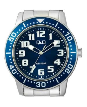 Men Klassisch Japan Quartz Analog Watch Q&Q Q60B-002PY Blau Dial 45mm image 2