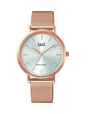 Men Fashion Klassisch Japan Quartz Analog Watch Q&Q C34A-006PY Silver Dial 40mm