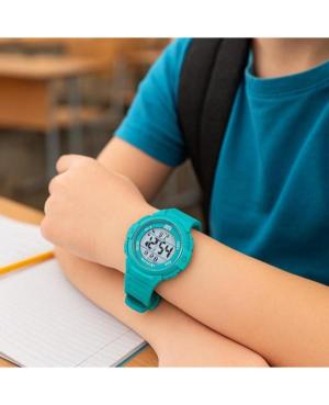 Men Sports Japan Quartz Digital Watch Alarm Q&Q G32A-003VY Silver color Dial 36mm image 1