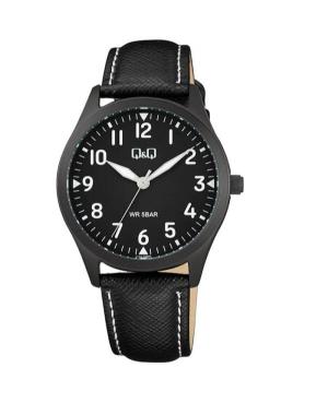 Men Classic Japan Quartz Analog Watch Q&Q Q76B-003PY Black Dial