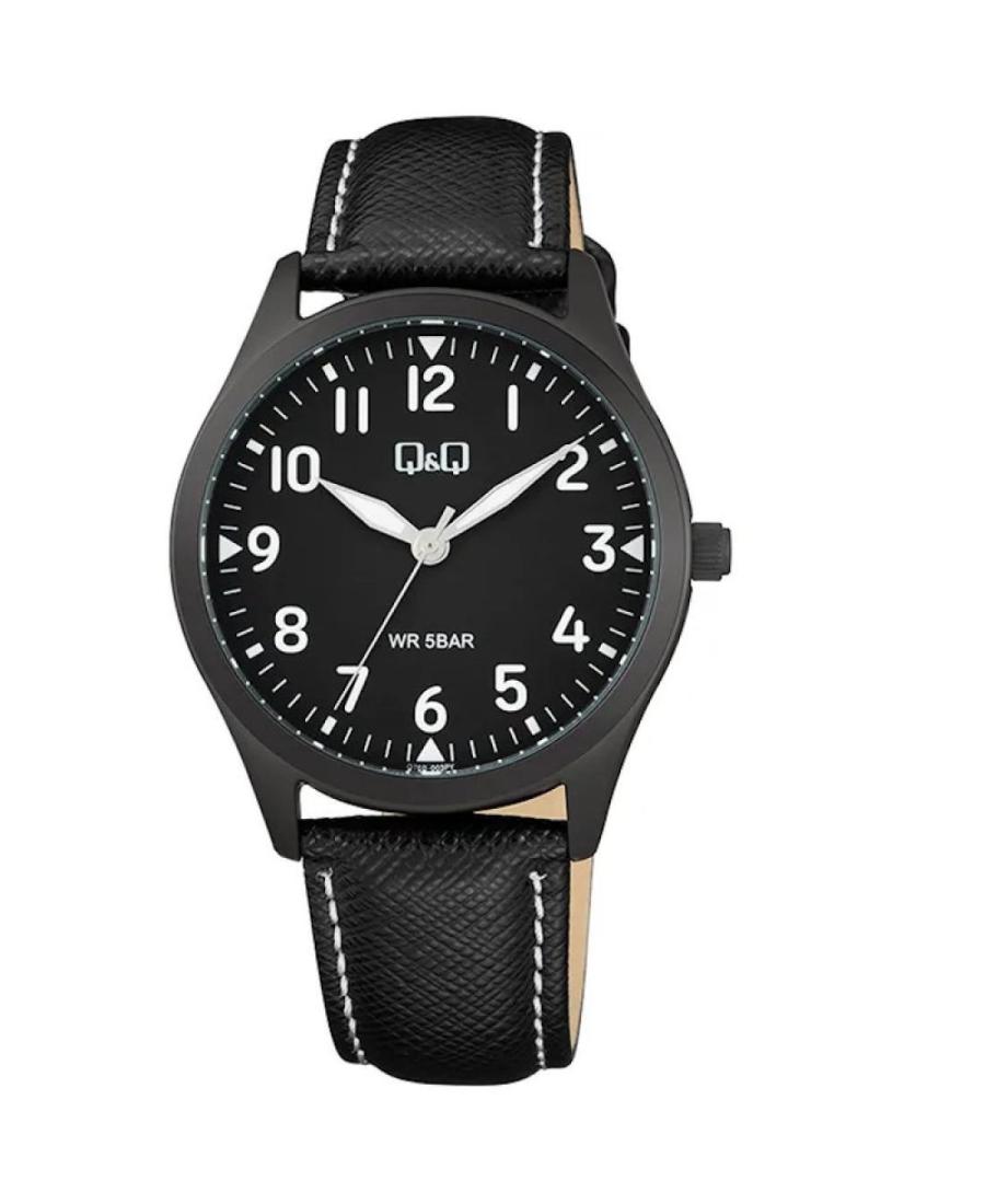 Vyriškas Klasikinis Japoniškas Kvarcinis Rodyklinis Watch Q&Q Q76B-003PY Juodas Dial