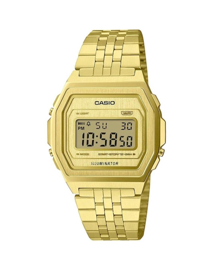 Men Fashion Functional Japan Quartz Digital Watch Alarm CASIO A1000G-9EF Gold color Dial 38mm