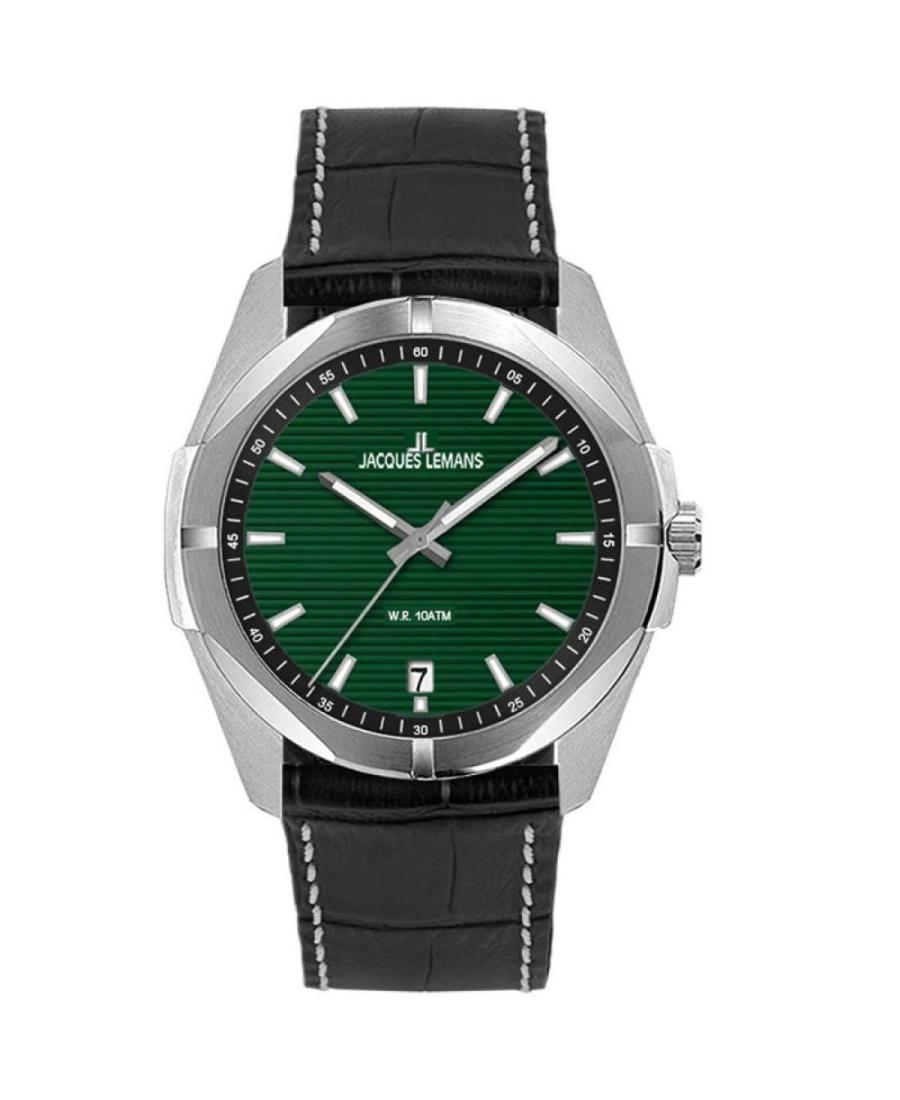 Women Klasické Quartz Analog Watch JACQUES LEMANS 1-2178D Zelená Dial 34mm