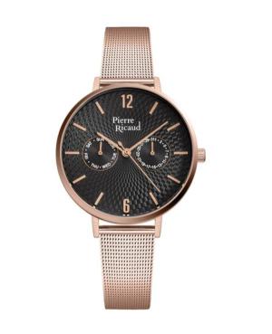 Women Classic Analog Quartz Watch PIERRE RICAUD Schwarz Dial 36mm P22110.9154QF