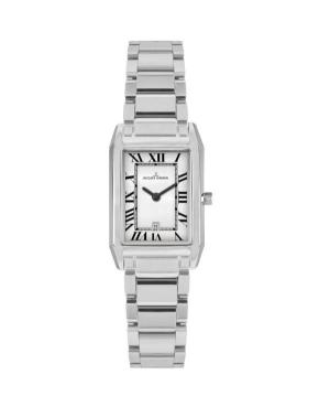 Women Classic Quartz Analog Watch JACQUES LEMANS 1-2189.1M Silver Dial 23mm