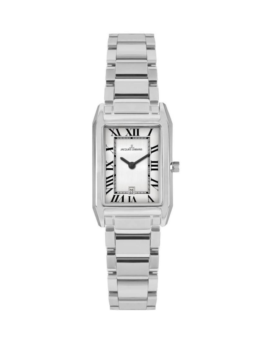 Kobiety klasyczny kwarcowy analogowe Zegarek JACQUES LEMANS 1-2189.1M Srebrna Wybierz 23mm