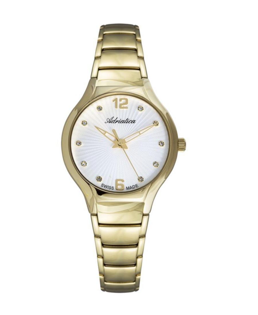 Women Classic Analog Swiss Quartz Watch ADRIATICA Silver Dial A3798.1173Q