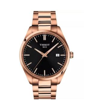 Men Klassisch Swiss Quartz Analog Watch TISSOT T150.410.33.051.00 Schwarz Dial 40mm