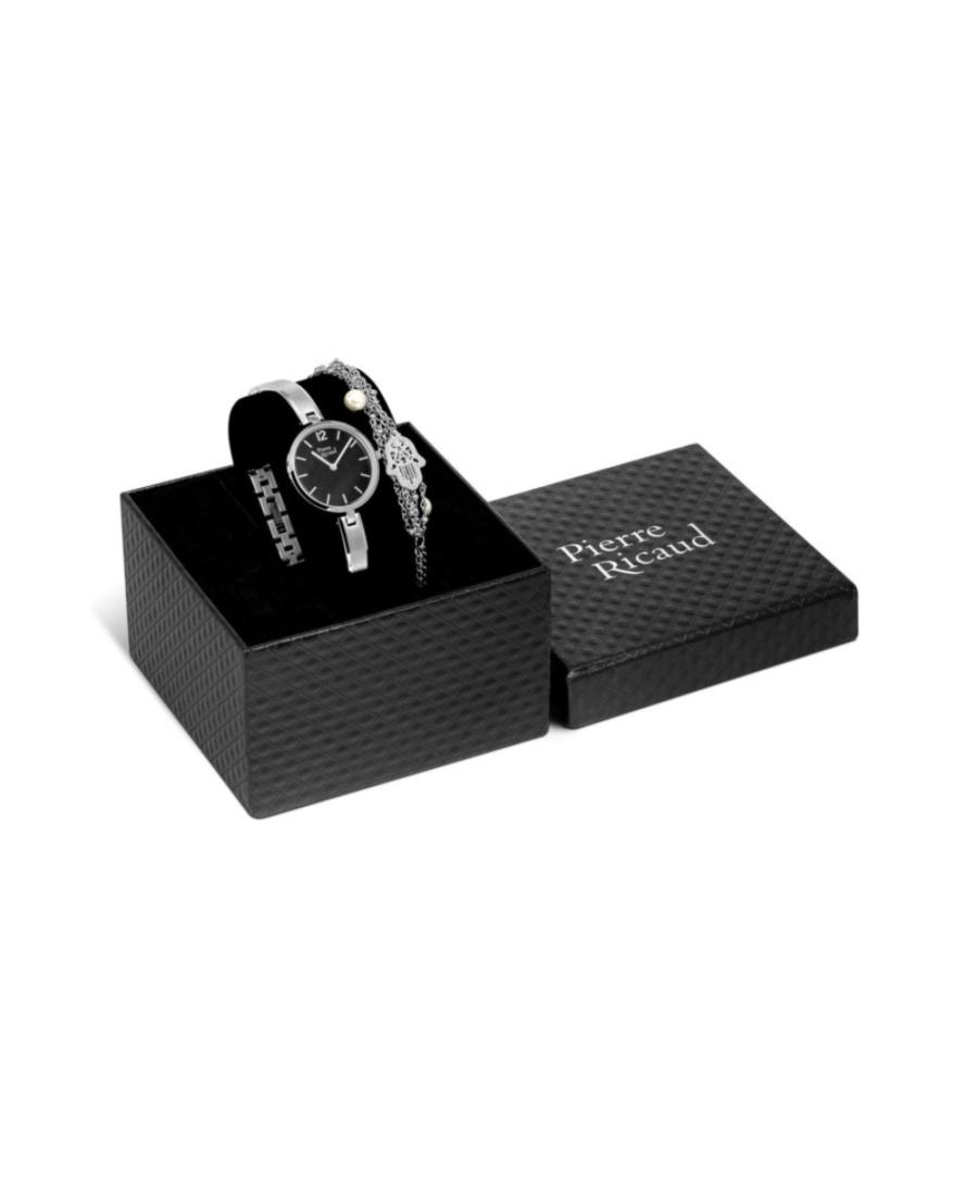 Women Classic Analog Quartz Watch PIERRE RICAUD Black Dial 30mm P22092.515EQ160.5