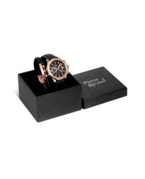 Vyriškas Classic Analog Kvarcinis Watch Chronograph PIERRE RICAUD Juodas Dial 48mm P97236.R214CH627.9.BL