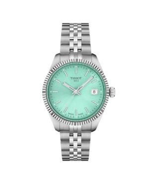 Women Classic Swiss Quartz Analog Watch TISSOT T156.210.11.091.00 Green Dial 34mm