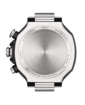 Men Sports Swiss Quartz Analog Watch Chronograph TISSOT T141.417.11.041.00 Modrá Dial 45mm image 3