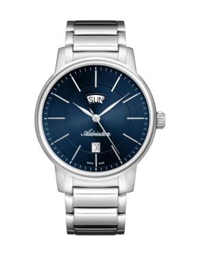Men Classic Analog Klasické Swiss Quartz Watch ADRIATICA Modrá Dial 44mm A1144.5115Q