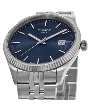 Men Klassisch Swiss Quartz Analog Watch TISSOT T156.410.11.041.00 Blau Dial 40mm image 4