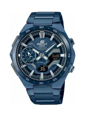 Vyriškas Su funkcijomis Klasikinis Japoniškas Elektroninis, Solar Rodyklinis Watch Timer CASIO ECB-2200CB-2AEF Mėlyna Dial 48mm