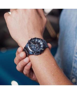 Vyriškas Su funkcijomis Klasikinis Japoniškas Elektroninis, Solar Rodyklinis Watch Timer CASIO ECB-2200CB-2AEF Mėlyna Dial 48mm image 3