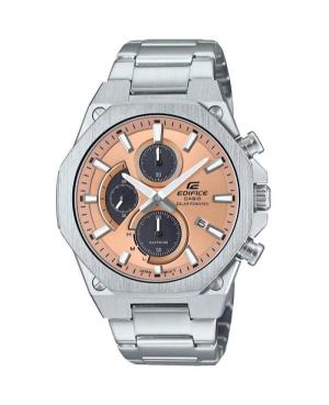 Mężczyźni klasyczny Japonia bateria słoneczna analogowe Zegarek Chronograf CASIO EFS-S570D-5AUEF Pomarańczowy Wybierz 44mm