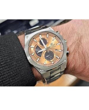 Mężczyźni klasyczny Japonia bateria słoneczna analogowe Zegarek Chronograf CASIO EFS-S570D-5AUEF Pomarańczowy Wybierz 44mm image 3