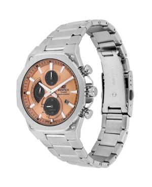 Mężczyźni klasyczny Japonia bateria słoneczna analogowe Zegarek Chronograf CASIO EFS-S570D-5AUEF Pomarańczowy Wybierz 44mm image 6