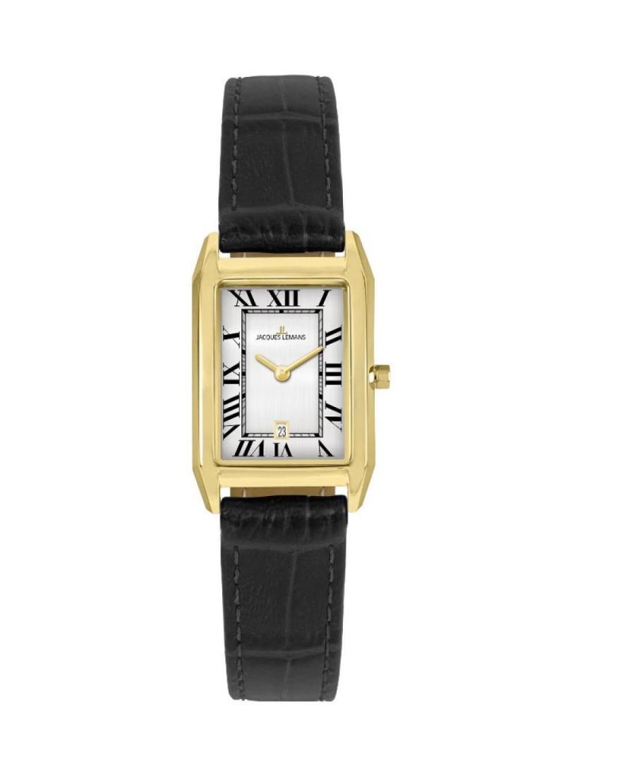 Women Klassisch Quartz Analog Watch JACQUES LEMANS 1-2189.1P Silver Dial 23mm