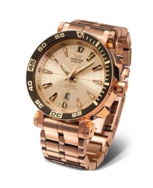 Men Sports Diver Luxury Automatic Analog Watch VOSTOK EUROPE NH35A-575B281BRRG-SLBW Golden Dial 48mm