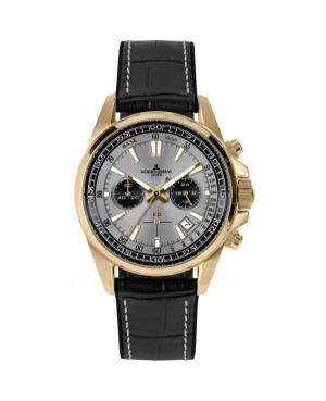 Men Classic Sports Diver Quartz Analog Watch Chronograph JACQUES LEMANS 1-2117ZN Silver color Dial 44mm