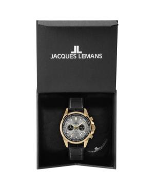 Vyriškas Sportinis Klasikinis Diver Kvarcinis Rodyklinis Watch Chronograph JACQUES LEMANS 1-2117ZN Silver color Dial 44mm image 1