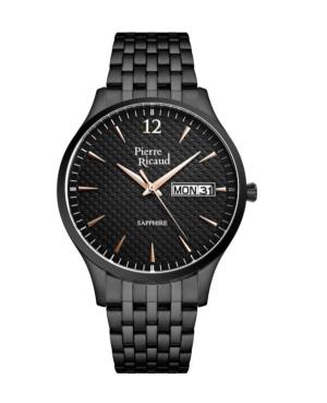 Men Classic Analog Quartz Watch PIERRE RICAUD Schwarz Dial 42mm P91093.B1R4Q