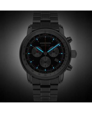 Men Classic Quartz Analog Watch Chronograph ZEPPELIN 8888MB-2 Black Dial 42mm image 3