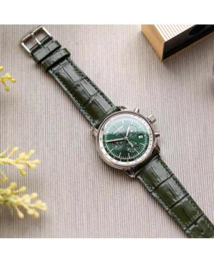 Men Classic Quartz Analog Watch Chronograph ZEPPELIN 8888-4 Green Dial 42mm image 4