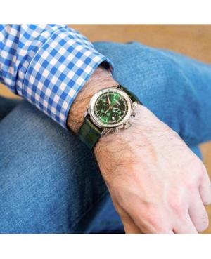 Men Classic Quartz Analog Watch Chronograph ZEPPELIN 8888-4 Green Dial 42mm image 6