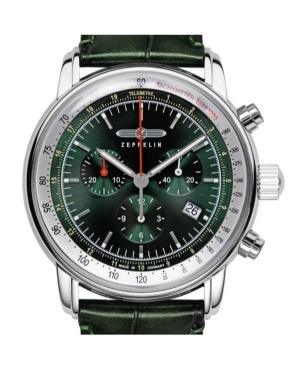 Men Classic Quartz Analog Watch Chronograph ZEPPELIN 8888-4 Green Dial 42mm image 7