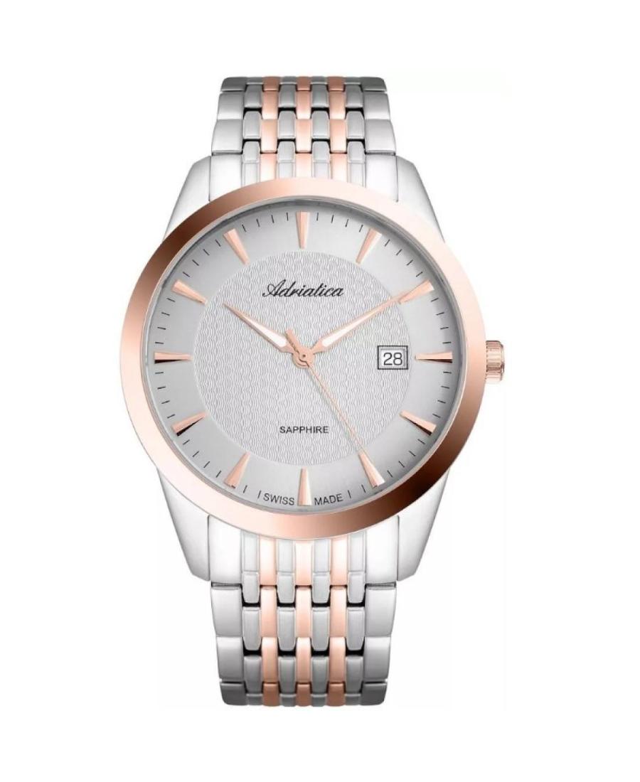 Mężczyźni Classic Analog Szwajcar kwarcowy Zegarek ADRIATICA Kolor srebrny Wybierz A1288.R117Q