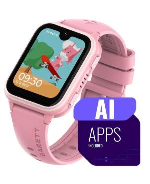 Детские часы Kids Vibe AI 4G Pink Спортивные Многофункциональные Fashion Умные часы GARETT Кварцевые Румяный Циферблат