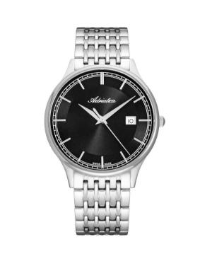 Men Classic Analog Klassisch Swiss Quartz Watch ADRIATICA Schwarz Dial 41mm A8315.5114Q