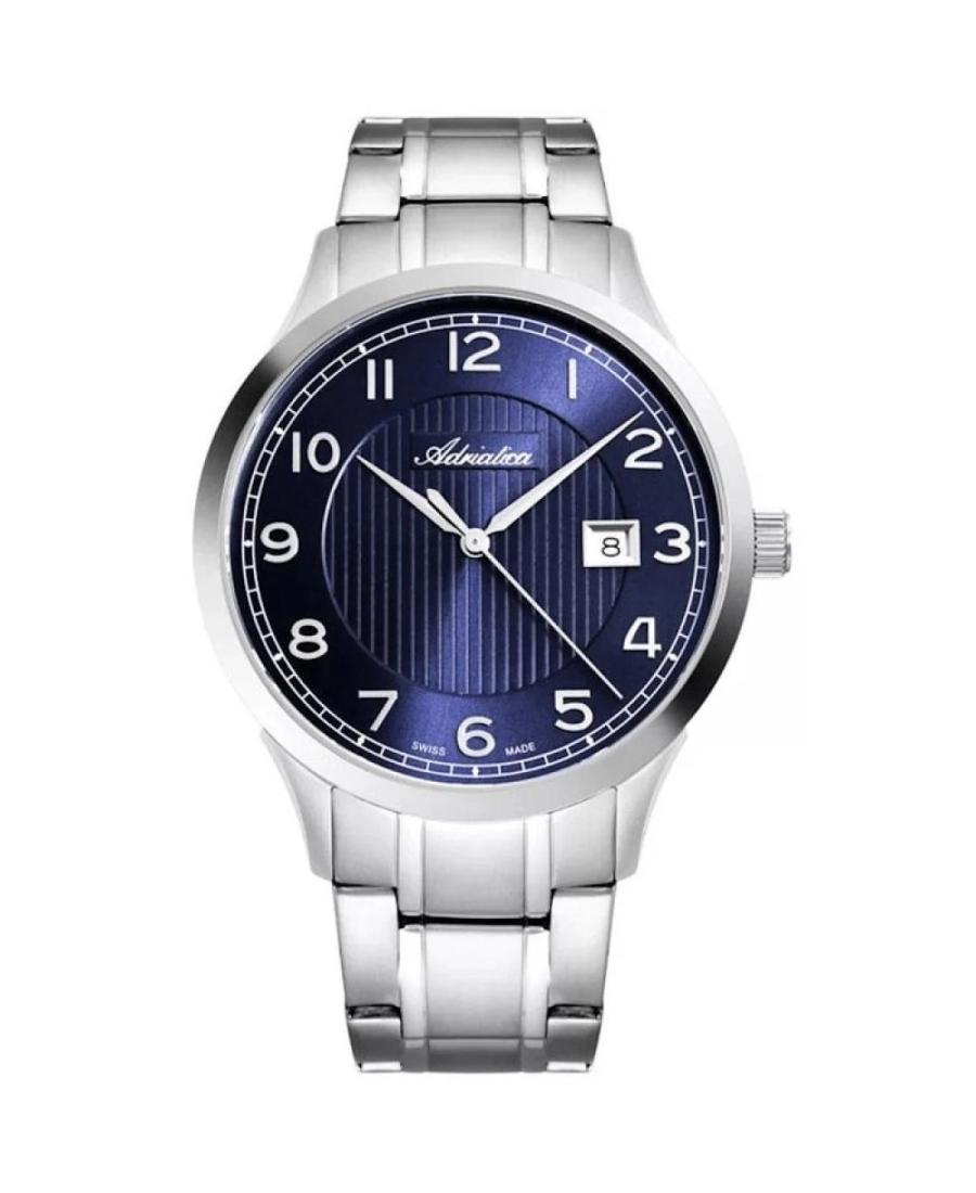 Men Classic Analog Klassisch Swiss Quartz Watch ADRIATICA Blau Dial 42mm A8316.5125Q