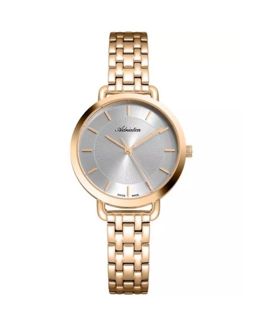 Women Classic Analog Klasické Swiss Quartz Watch ADRIATICA Silver Dial 33mm A3766.1117Q