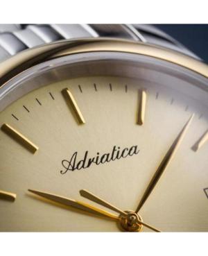 Men Classic Analog Klasické Swiss Quartz Watch ADRIATICA Golden Dial 40mm A1024.2111Q image 16