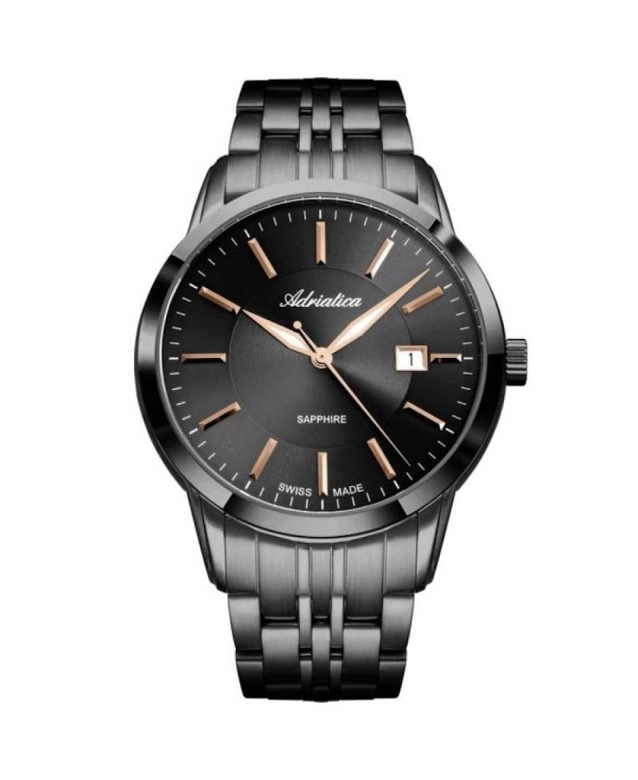 Men Classic Analog Classic Swiss Quartz Watch ADRIATICA Black Dial 42mm A8306.S1R6Q