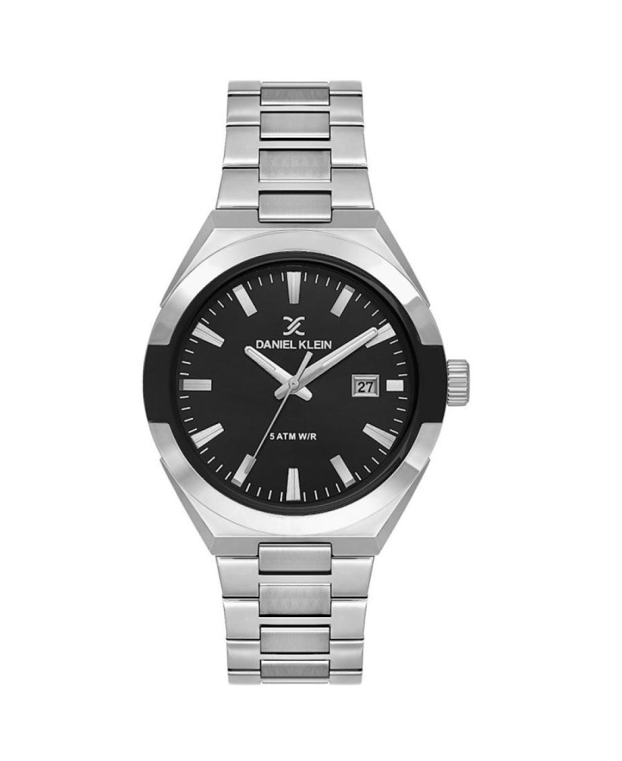 Men Analog Watch DANIEL KLEIN DK.1.14145-1 Silver color Dial 42mm