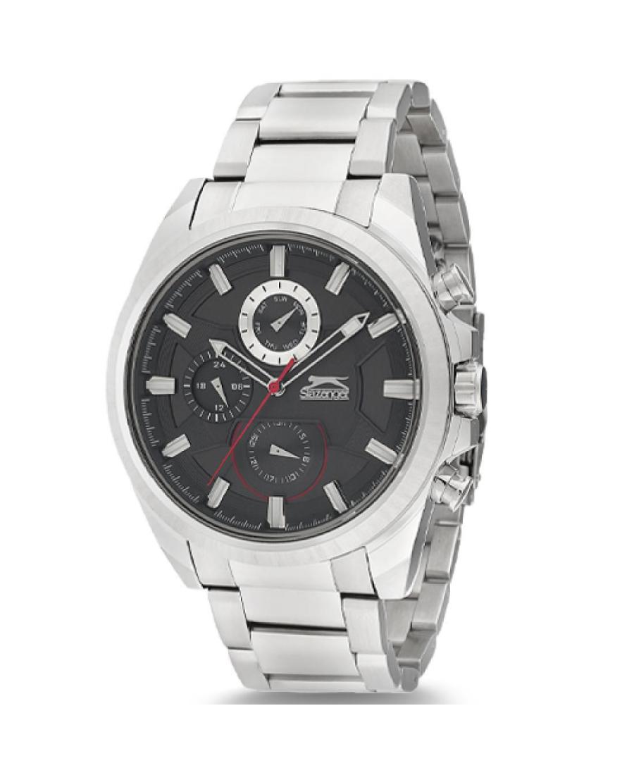 Men Klassisch Quartz Analog Watch SLAZENGER SL.9.1219.2.02 Silver color Dial 46mm