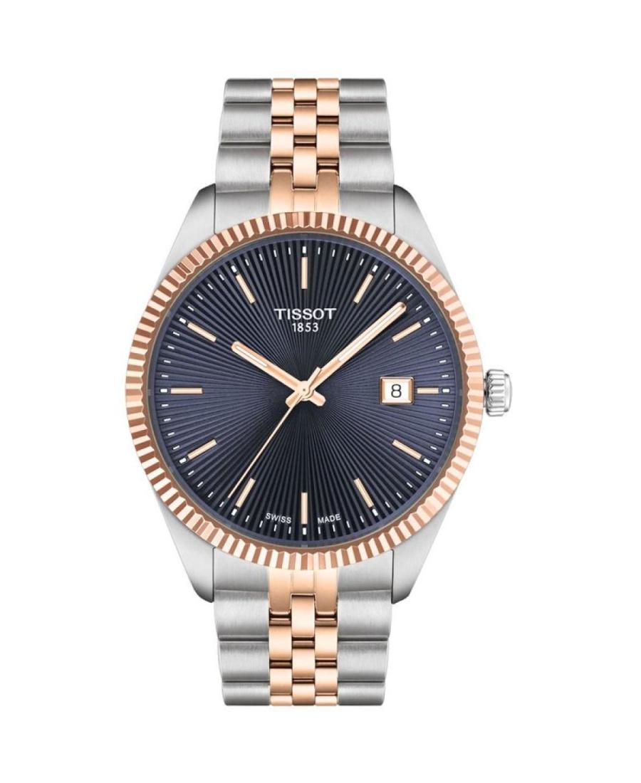 Men Classic Swiss Quartz Watch TISSOT T156.410.22.041.00 Blue Dial