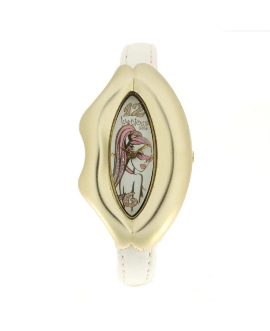 Women Fashion Quartz Analog Watch PERFECT PRF-K05-032 White Dial 47mm