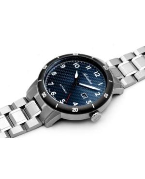 Mężczyźni Classic Analog Szwajcar automatyczny Zegarek ADRIATICA Niebieska Wybierz 45mm A8383.4125A image 1