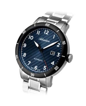 Mężczyźni Classic Analog Szwajcar automatyczny Zegarek ADRIATICA Niebieska Wybierz 45mm A8383.4125A image 2