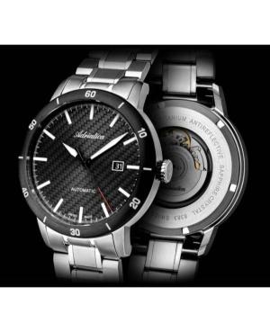 Mężczyźni Classic Analog Szwajcar automatyczny Zegarek ADRIATICA Czarny Wybierz 45mm A8383.4114A image 8