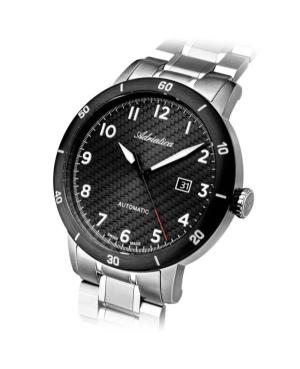 Mężczyźni Classic Analog Szwajcar automatyczny Zegarek ADRIATICA Czarny Wybierz 45mm A8383.4124A image 2